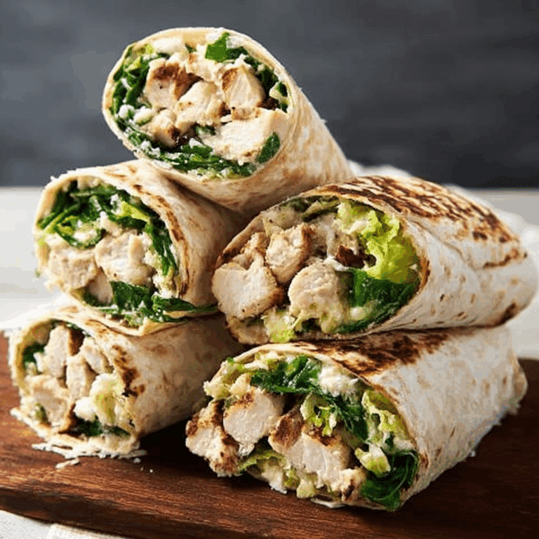 Slow-Cooked Chicken Caesar Wraps