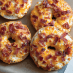 Creamy Bacon Cheddar Bagels