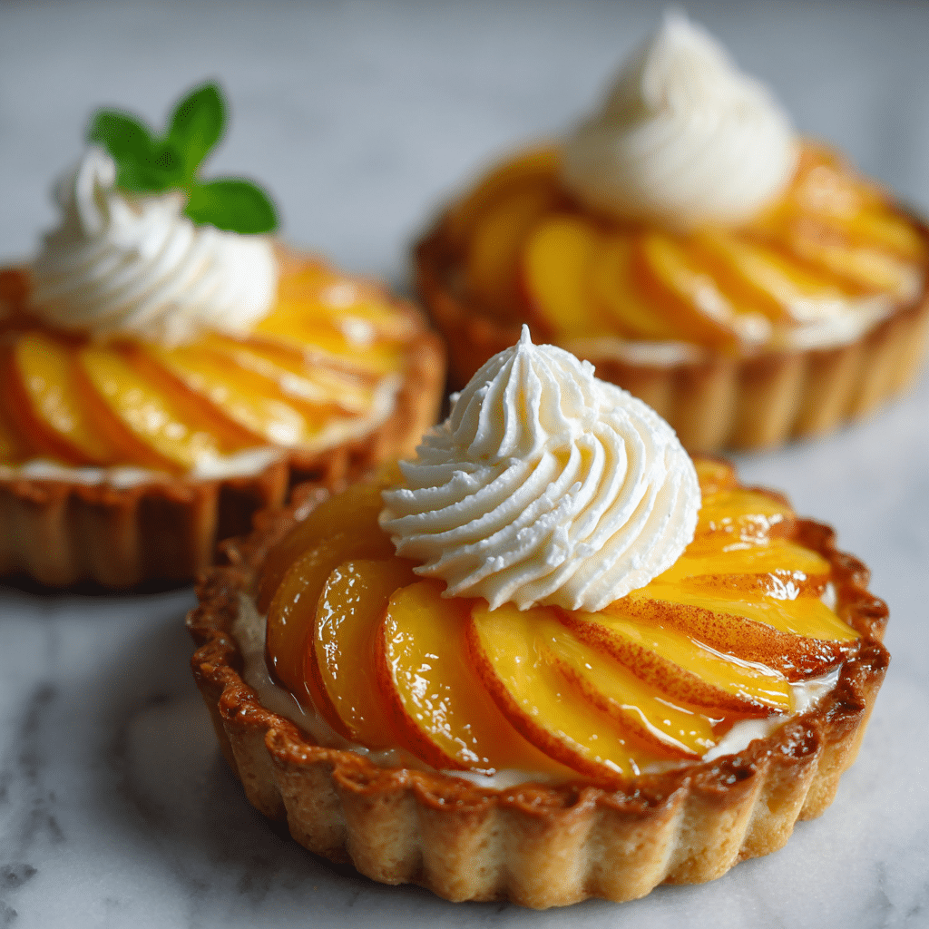 Mini Peach and Cream Cheese Tarts
